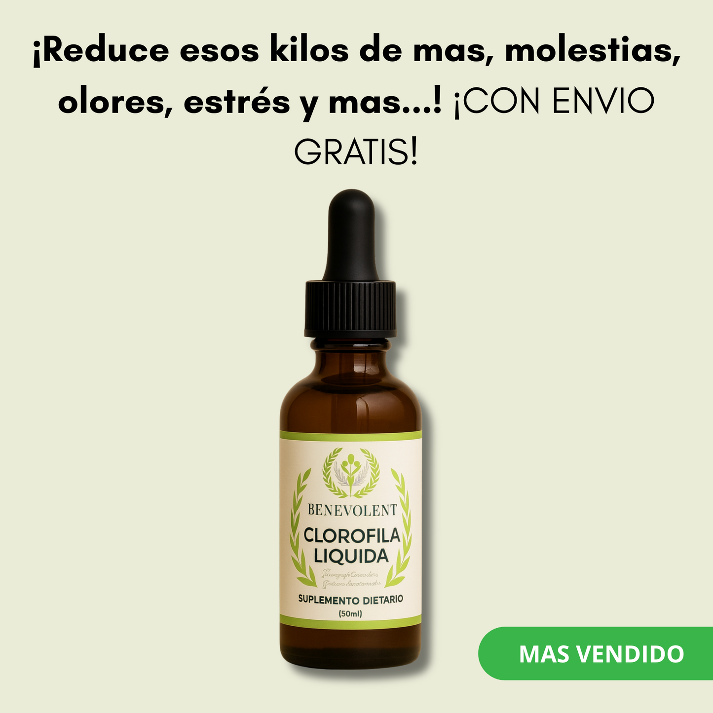 Clorofila Liquida en Gotas + Envio Gratis