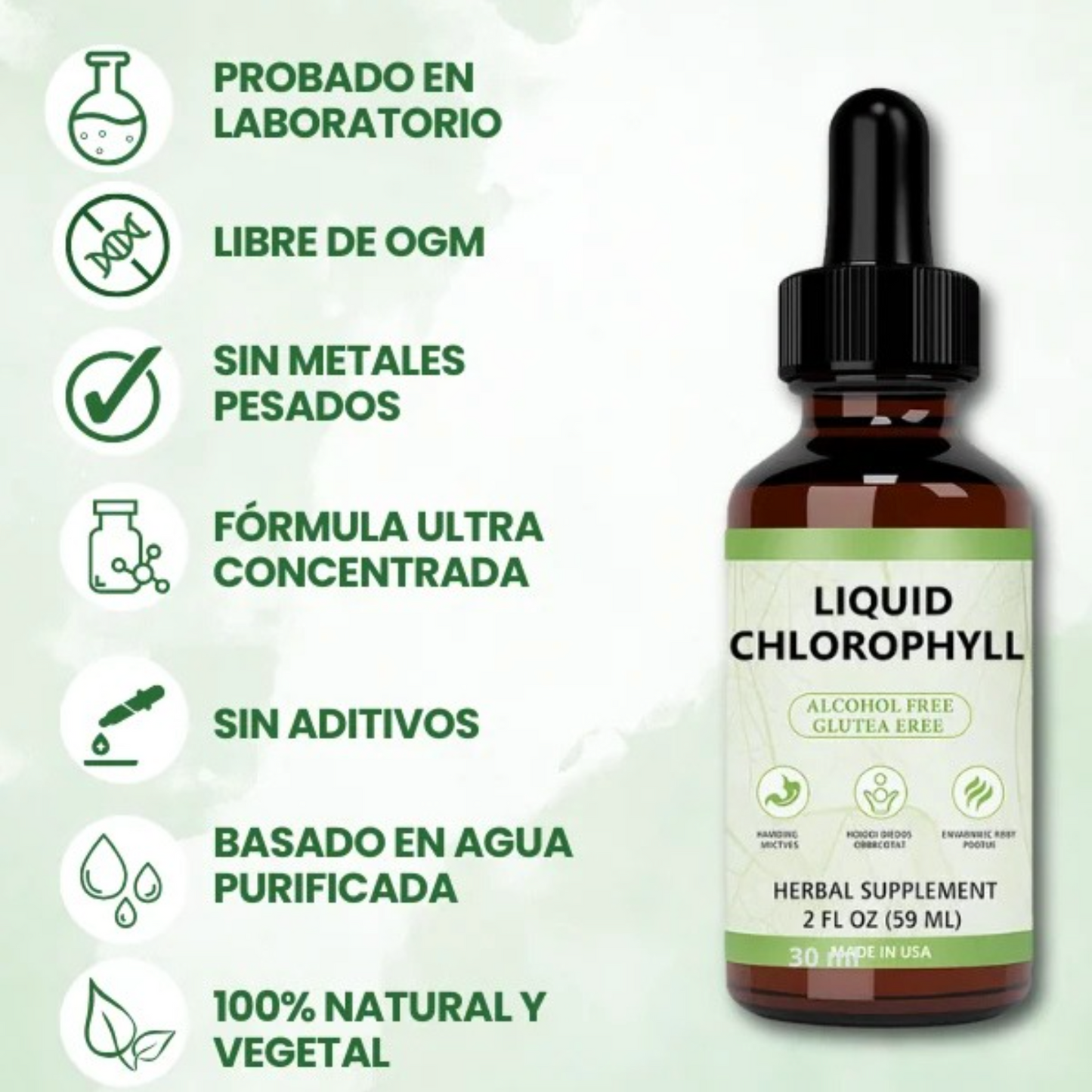Clorofila Liquida en Gotas + Envio Gratis