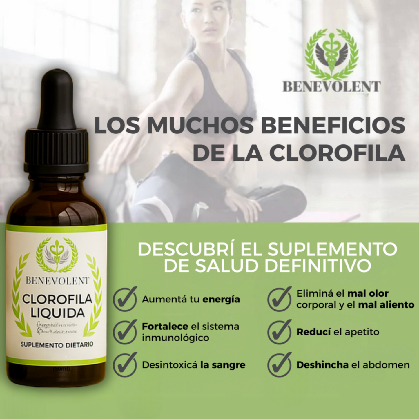Clorofila Liquida en Gotas + Envio Gratis